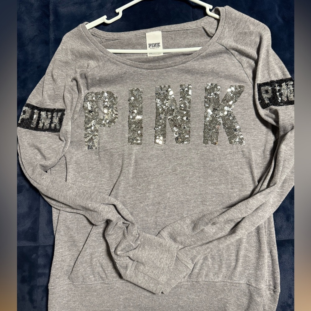 Women’s Victoria’s Secret Pink Sequin long sleeve shirt size medium